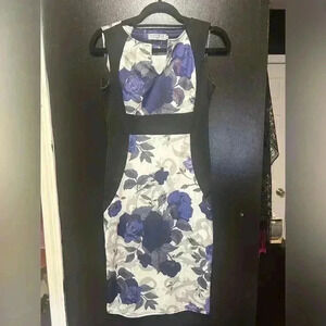 Justyle Size Medium Pencil Dress Bodycon Dress Floral Below The Knee